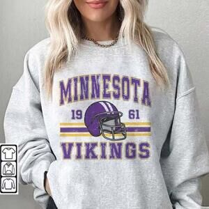 1961 Minnesota Football Sweatshirt, Vikings Crewneck Sweatshirt, Minnesota